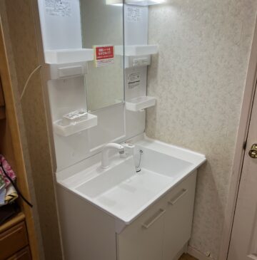 群馬県邑楽郡邑楽町にて洗面台蛇口水漏れ修理工事後写真