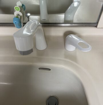 茨城県猿島郡境町にて洗面蛇口水漏れ修理工事後写真